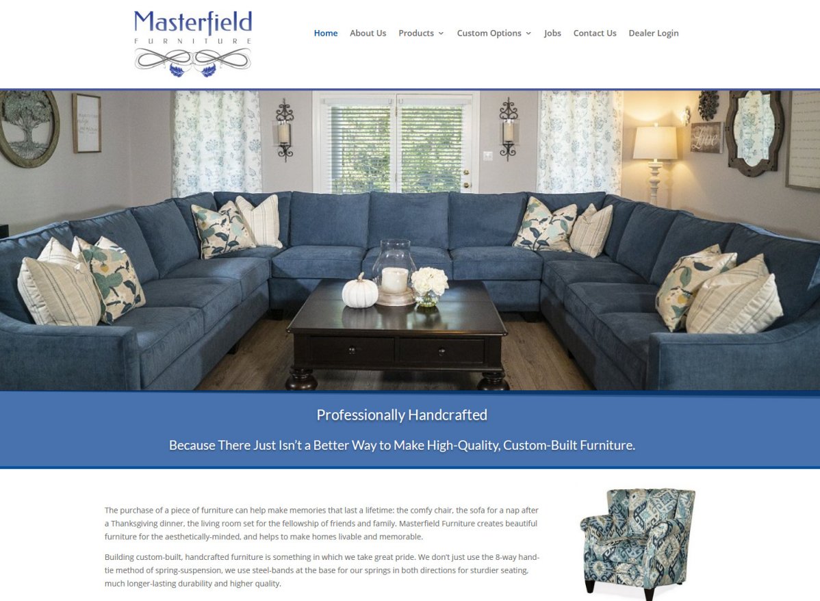 Masterfield Furniture NC Website Designers
